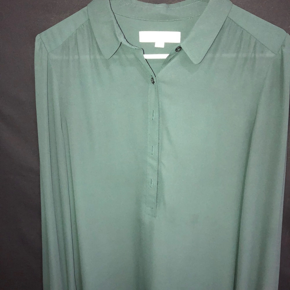 Loft green Henley blouse